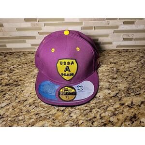 USDA Grade A Cap Hat New Era 59Fifty Fitted Size 7 1/4 Purple